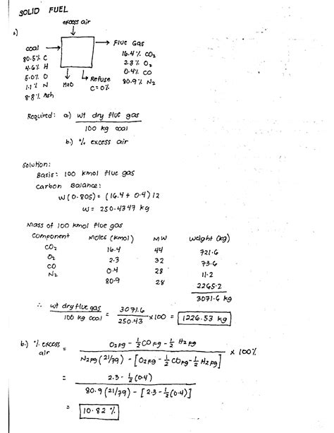 Solution Chemical Engineering Calculations Reviewer Studypool