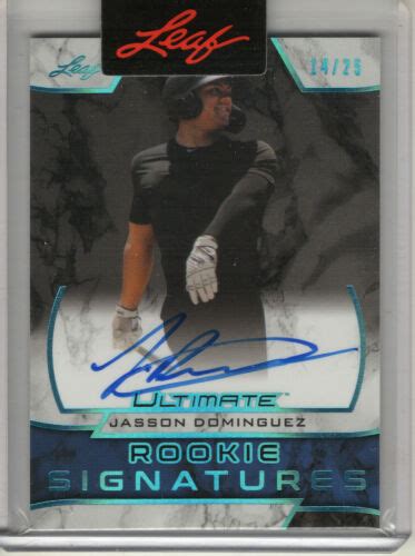 2019 LEAF ULTIMATE JASSON DOMINGUEZ ROOKIE RC AUTO 14 25 EBay