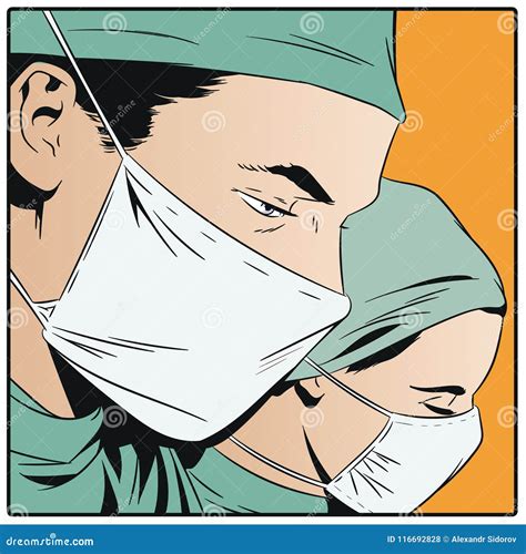 Doctors In Surgical Masks Stock Vector Illustration Of Girl 116692828