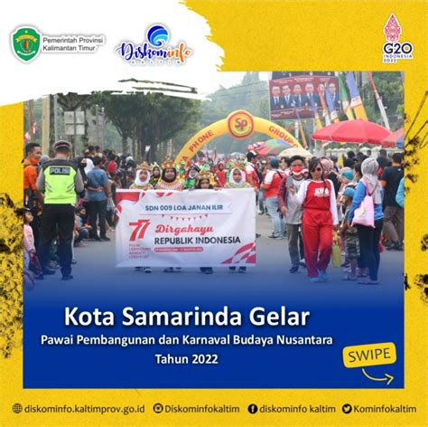 Kota Samarinda Gelar Pawai Pembangunan Dan Karnaval Budaya Nusantara