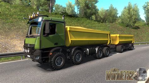 Mercedes Benz Arocs Agrar Truck With Kipper Trailer For Euro Truck