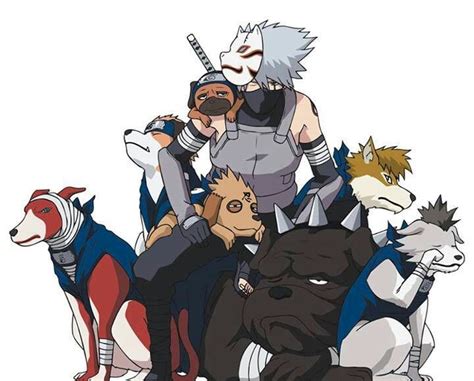 Kakashi and he's dogs Kakashi Anbu, Naruto Uzumaki, Manga Naruto, Naruto Art, Gaara, Boruto ...