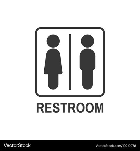 Restroom Symbol Icon Royalty Free Vector Image