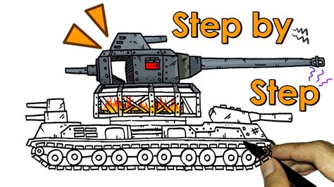 Cara Menggambar Tank Kartun Project X Step By Step Drawing Youtube