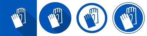 Symbol Wear Hand Protection Sign Vector Art At Vecteezy