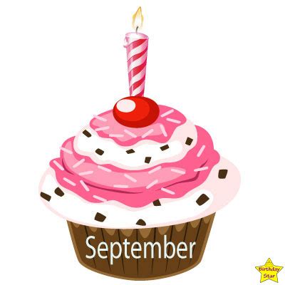 Birthday Cupcake Clipart September | Birthday Star