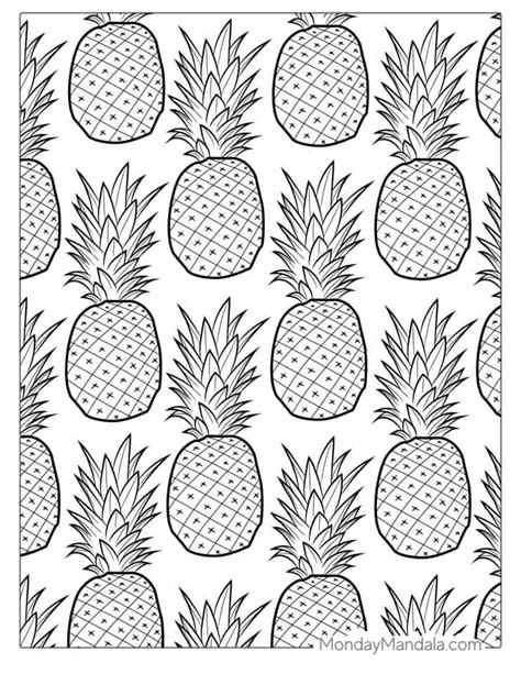 20 Pineapple Coloring Page Free PDF Printables