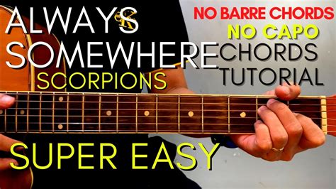 Scorpions Always Somewhere Chords Easy Guitar Tutorial For Acoustic