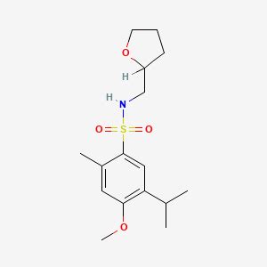 4 Methoxy 2 Methyl 5 Methylethyl Phenyl Sulfonyl Oxolan 2 Ylmethyl