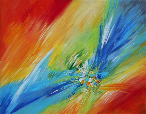 Abstract Original Acrylic Painting Colorful Wall Art Canvas Etsy