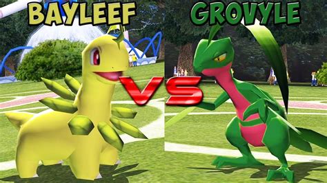 Pokemon Battle Revolution Bayleef Vs Grovyle Youtube