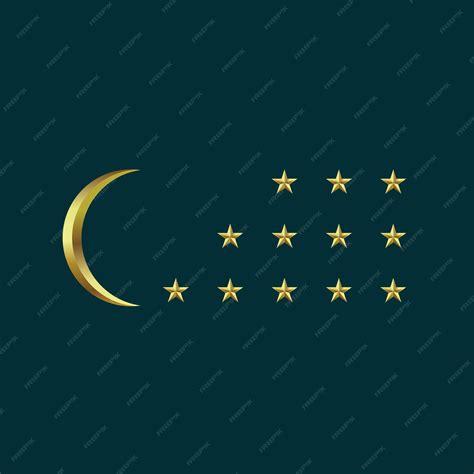 Premium Vector | Free vector moon and star symbol