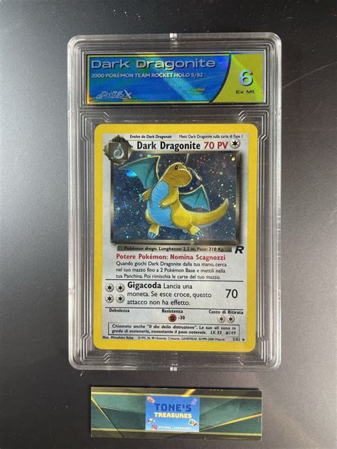 Dark Dragonite Italian PGX 6 Team Rocket Holo Rare Pokemon Card Values