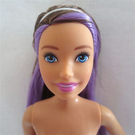 NEW Barbie Skipper Babysitter Doll Purple Streak Hair Headband Nude EBay