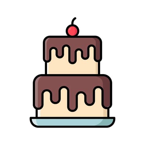 Premium Vector Birthday Cake Icon Vector Design Template In White