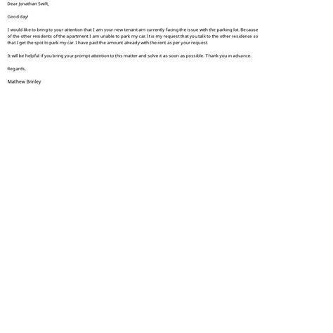 Complaint Letter To Landlord