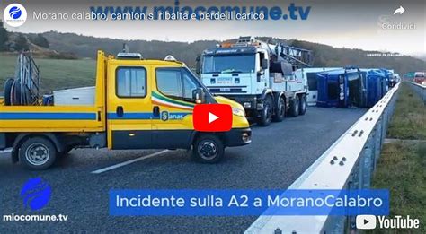 Morano Calabro Incidente Camion Si Ribalta E Perde Il Carico