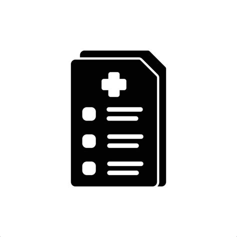 Medical Record Icon Solid Icon 15581281 Vector Art At Vecteezy