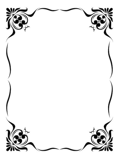 Premium Vector | Vector frames black on a white background