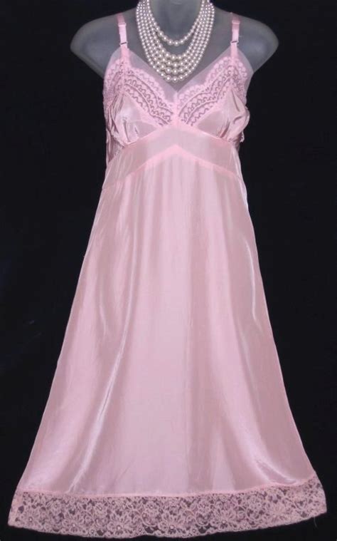 Lovlee Pink Silky Crepe Nylon Full Slip At Classy Option Vintage