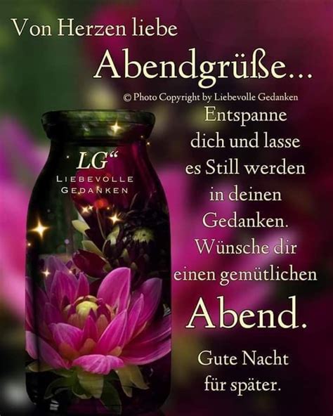 Gute Nacht Abendgr E Liebevolle Gedanken Bahabbild