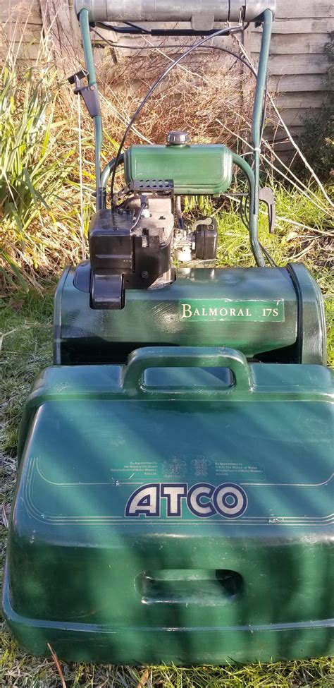 Atco Balmoral 17s Petrol Lawn Mower With Grass Box Mendy Mowers