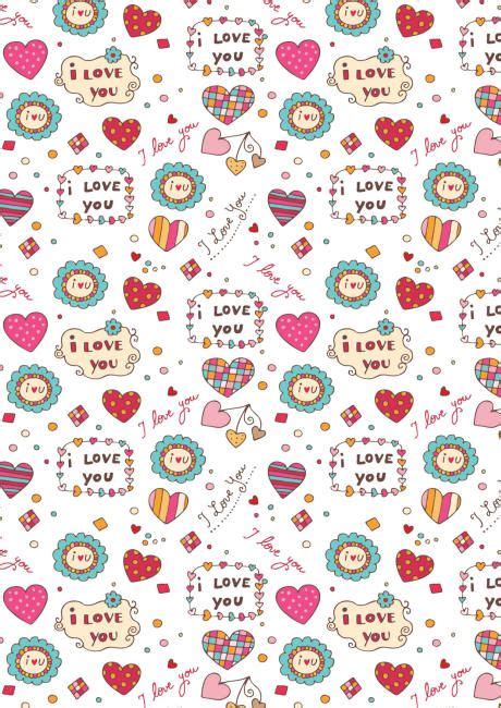 Valentines Day Scrapbook Paper I Love You White Scrapbook Paper