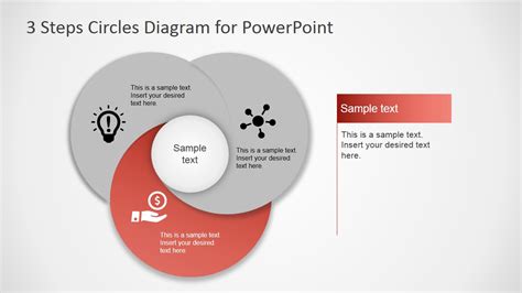 3 Step Circles Diagram For Powerpoint Slidemodel