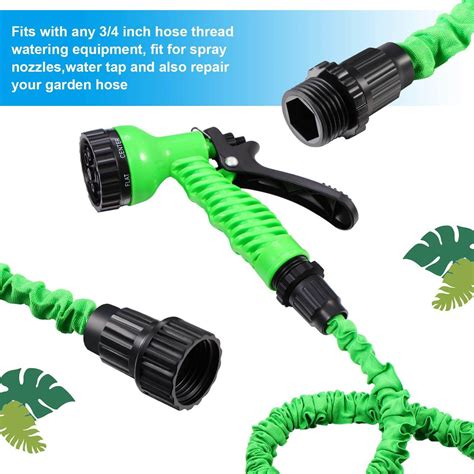 Yruyptpaln Expandable Garden Hose Kit Garden Hose Connector Male And Female Hose End Fittings 4