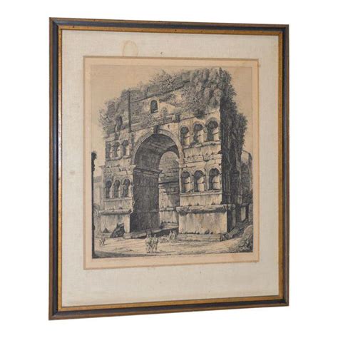 Veduta Del Prospetto Dell Arco Di Giano Etching By Luigi Rossini C