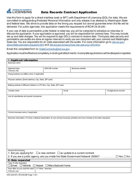 Fillable Online Dol Wa Use This Form To Apply For A Direct Interface