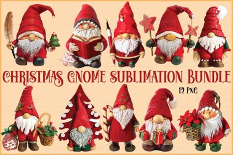 Christmas Gnome Sublimation Bundle Graphic By Red Sublimation