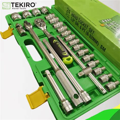 Kunci Shock Set Tekiro 24 Pcs Full Set 8 32 Mm Tool Box Besar Ready