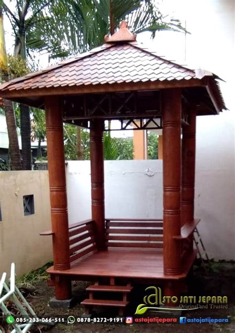 Gazebo Kayu Kelapa Ukuran 1 5 Meter Harga Terjangkau