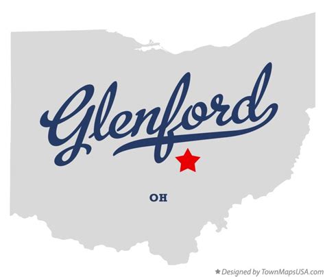 Map of Glenford, OH, Ohio