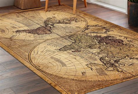 Vintage Rug Soft Rug Vintage World Map Rug Large Rug Old - Etsy