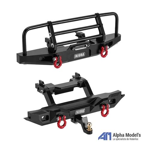 Injora M Fr Aluminum Front Rear Bumper With Lights For Trx M