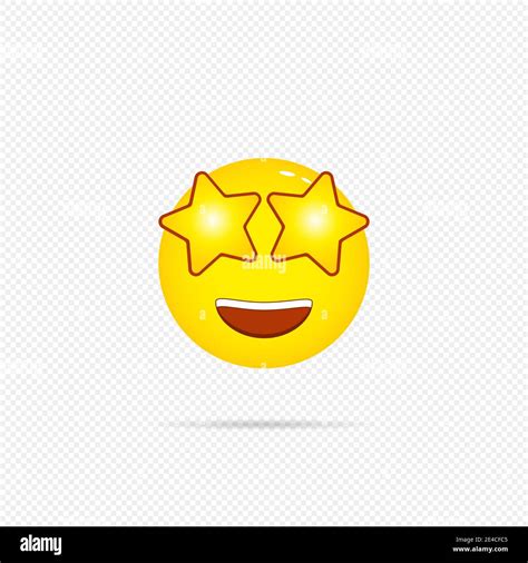 Exciting Emoji Icon Happy Emotion Social Media Concept Stock Vector