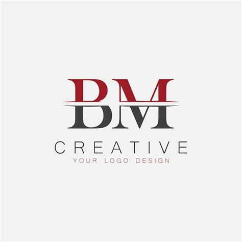 Premium Vector Bm Initial Monogram With Letter Creative Logo