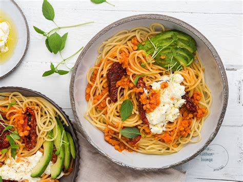 Spaghetti mit roter Linsen Bolognese Küchenlounge