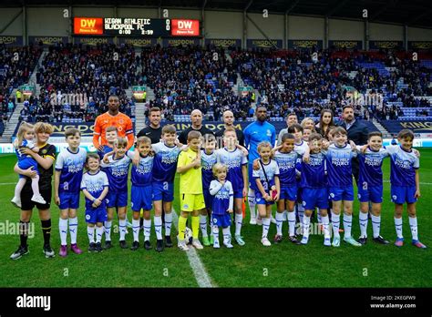 Mascots Pose For A Photo Before The Sky Bet Championship Match Wigan