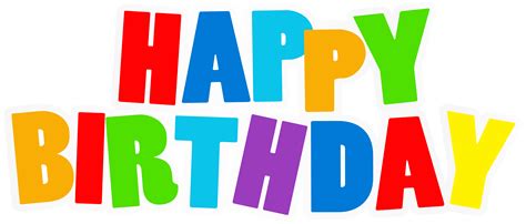 Happy Birthday Multicolor Text PNG Clip Art | Gallery Yopriceville ...