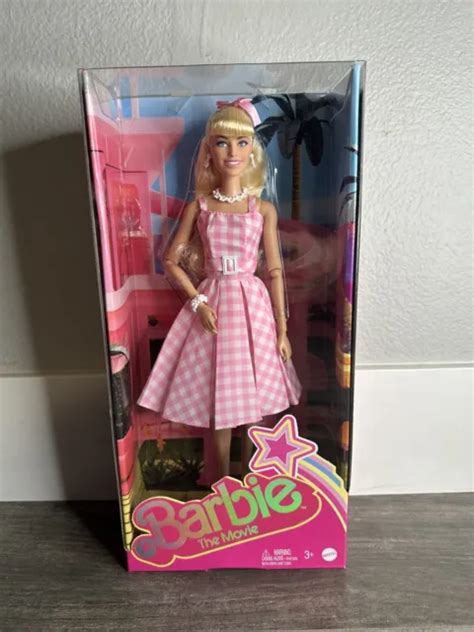 Barbie The Movie Margot Robbie Doll In Pink Gingham Dress Pre Order