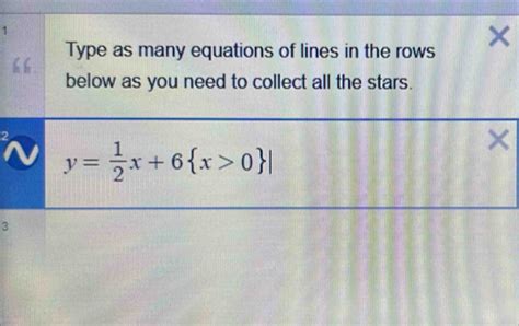 Solved 1 Type As Many Equations Of Lines In The Rows Below As You