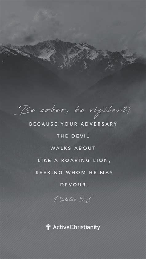 1 Peter 5:8 Bibleverse wallpaper - Be sober, be vigilant; because your adversary the devil walks ...