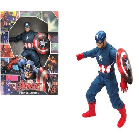 Boneco Capitao America Premium Gigante Cm Articulado Mimo Casas Bahia