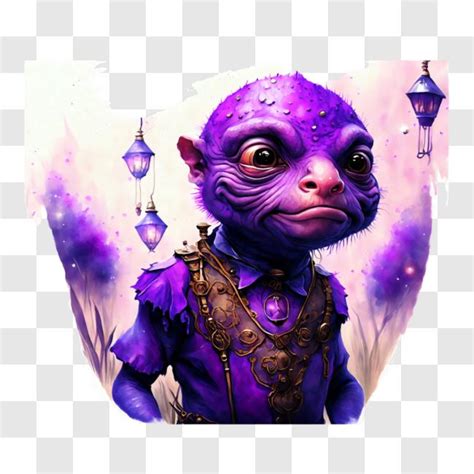 Download Mysterious Purple Creature With Glowing Orbs Png Online