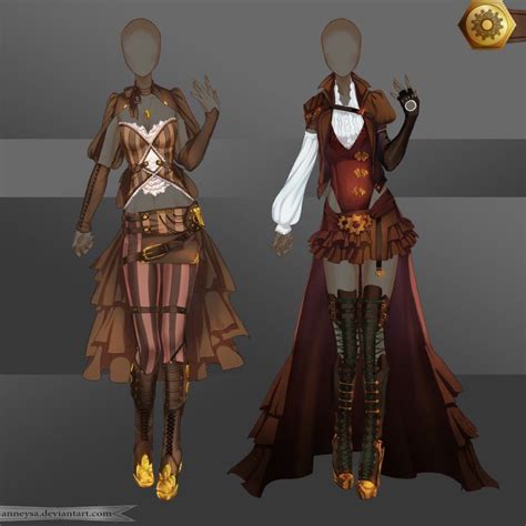 Closed Adoptable Outfit Steampunk By Anneysa On Deviantart D