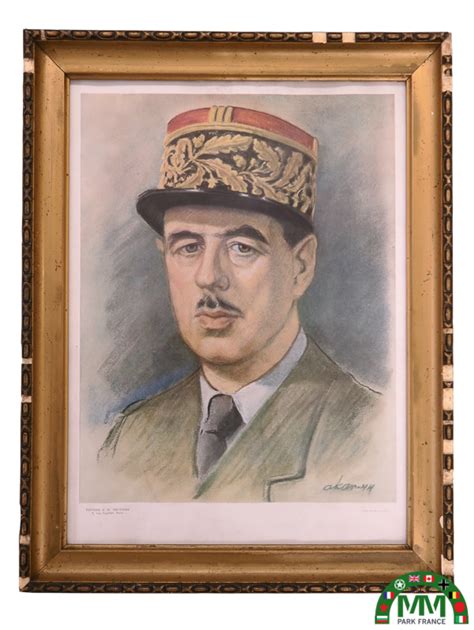 Portrait Général De Gaulle Galerie Collection Affiches France