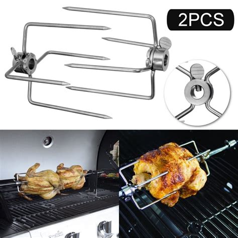 Rotisserie Bbq Forks 2pcsset Stainless Steel Chicken Fork Recommended